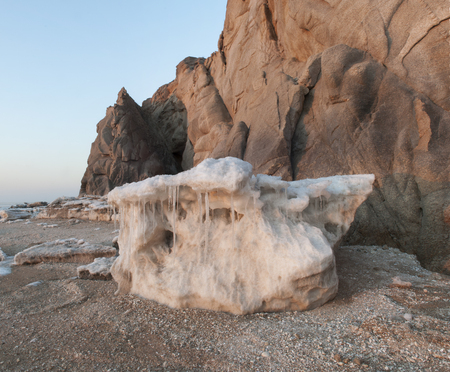 Ice and rockの写真素材