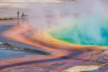 The Grand Prismatic Spring in Yellowstone National Parkの写真素材