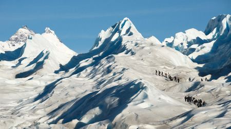 Perito Moreno Glacier, Los Glaciares National Park, Santa Cruz, Argentinaの写真素材