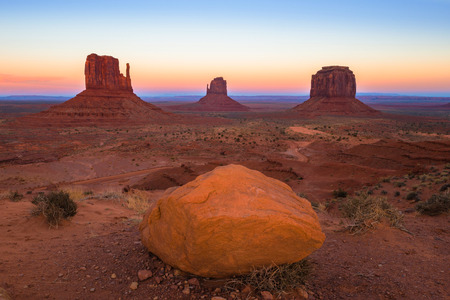 Monument Valley at sunset, Utah, USAの写真素材