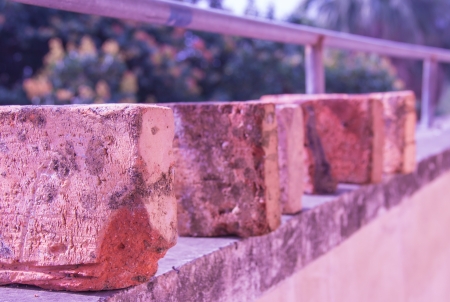 The brick on the corridor