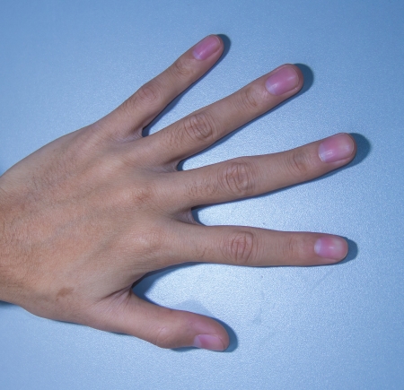 the guy handの写真素材