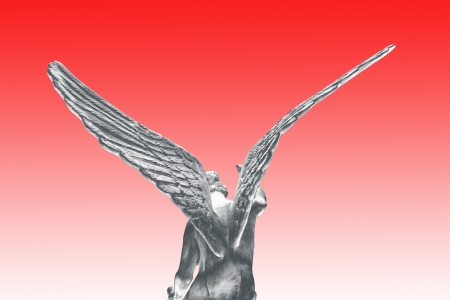 the angel try to catch the futureの写真素材