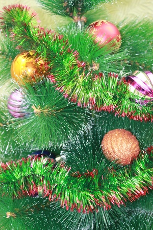 decorating the christmas treeの写真素材