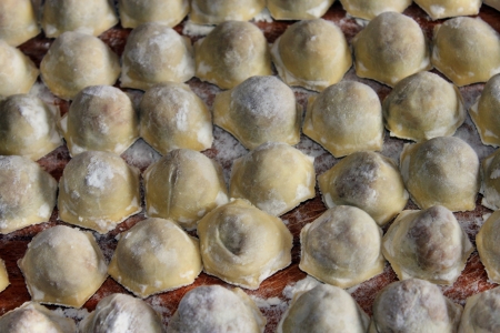 Ready raw dumplingsの写真素材