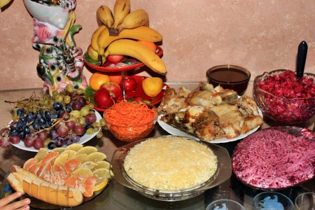 festive tableの写真素材