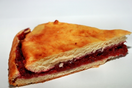 Sweet piece of strawberry cakeの写真素材