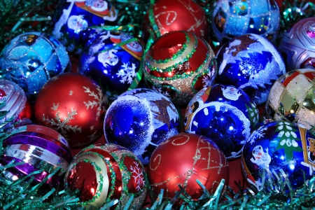 Colorful balls for the Christmas treeの写真素材