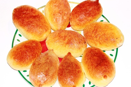 Cakes with cabbage and meat on a plateの写真素材