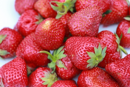 Sweet red strawberriesの写真素材