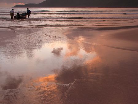 Landscape at a beachの写真素材