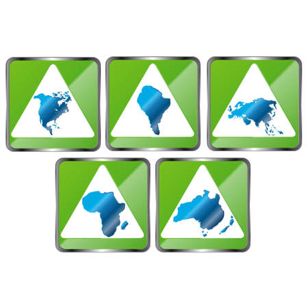 Signs of five continents のイラスト素材
