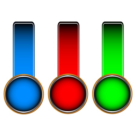 Three different banners on a white backgroundのイラスト素材