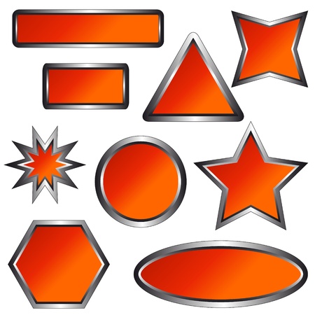Web buttons located on a white backgroundのイラスト素材