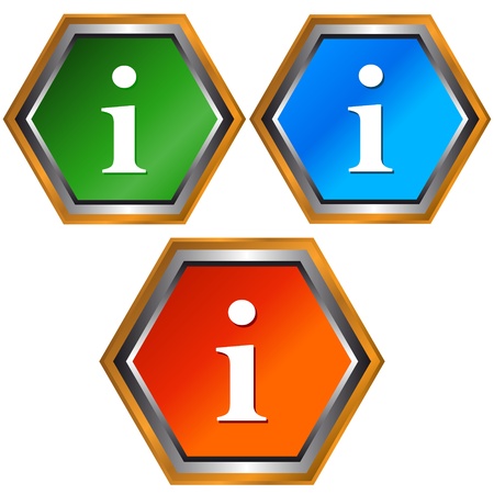 Three various web icons on a white backgroundのイラスト素材