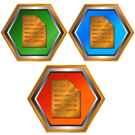 Three web icons on a white background
 のイラスト素材