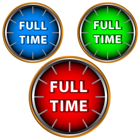 Full time icons of different color for your designのイラスト素材