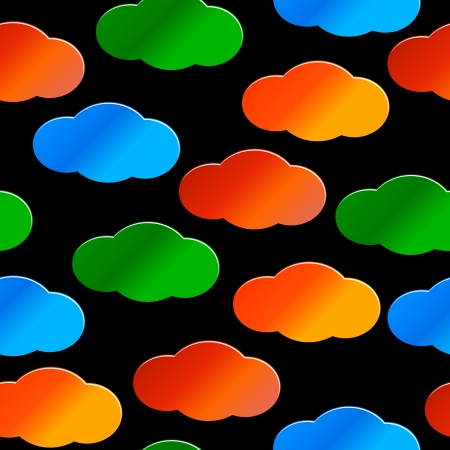 abstract seamless structure from clouds on a black backgroundの写真素材