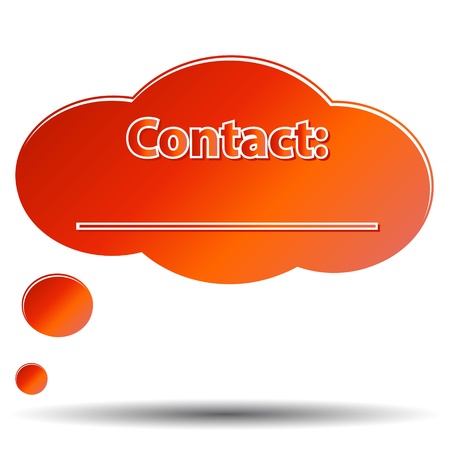 Unique contact form located on a white backgroundのイラスト素材