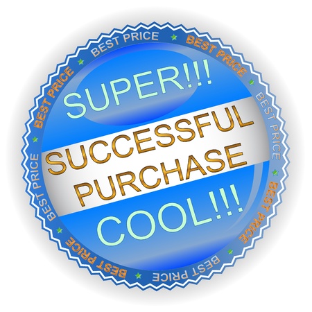 Unique successful purchase symbol located on a white backgroundのイラスト素材