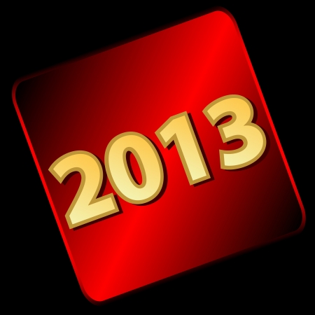 New Year icon located on a black backgroundのイラスト素材