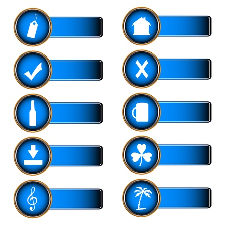 Big icons set on a white backgroundのイラスト素材