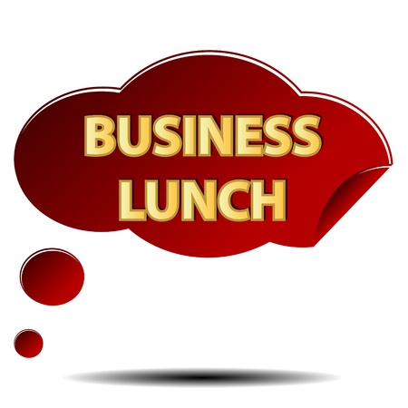 Business lunch logo on a white backgroundのイラスト素材