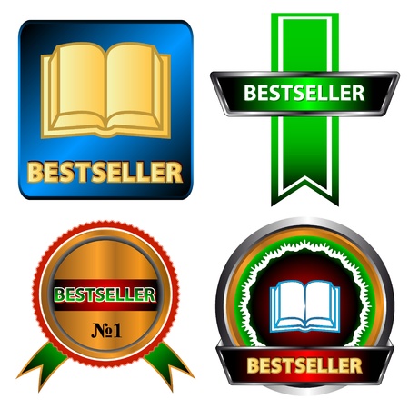 Big bestseller set on a white background のイラスト素材