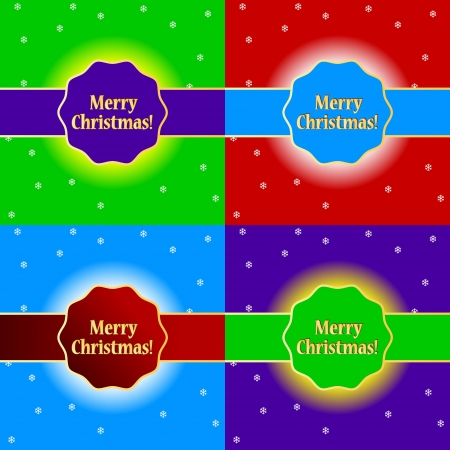Unique icons of Merry Christmas with snowflakesのイラスト素材