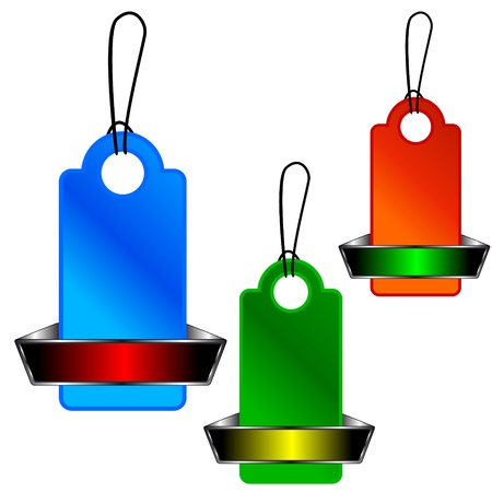 Three various price lists on a white background のイラスト素材