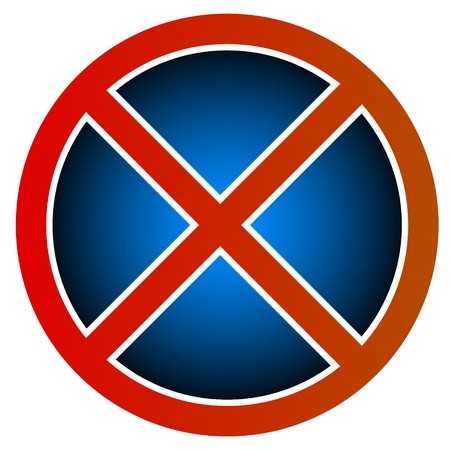 New stop sign on a white backgroundのイラスト素材