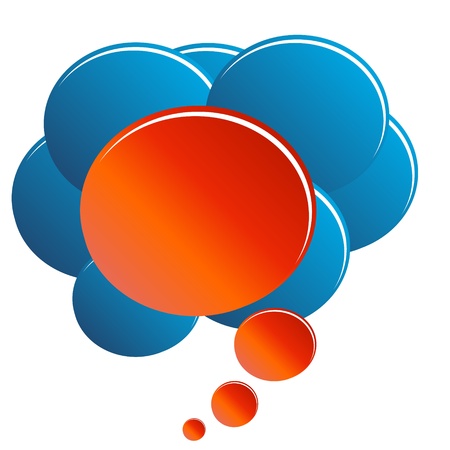The abstract concept of unique opinion in the form of cloudsのイラスト素材