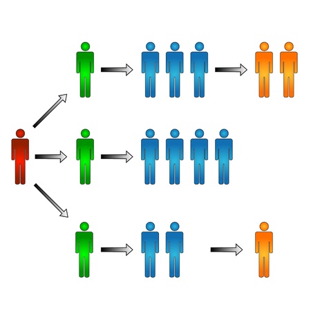 Interesting business structure on a white backgroundのイラスト素材