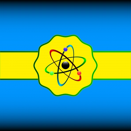 Orbital model of atom on a unique backgroundのイラスト素材