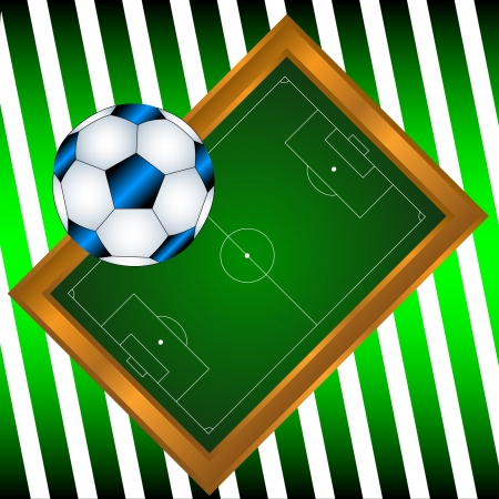 Interesting concept from a ball and a football fieldのイラスト素材