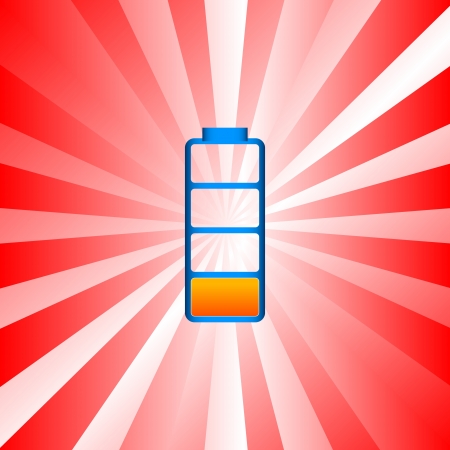 The concept of small battery in a unique styleのイラスト素材