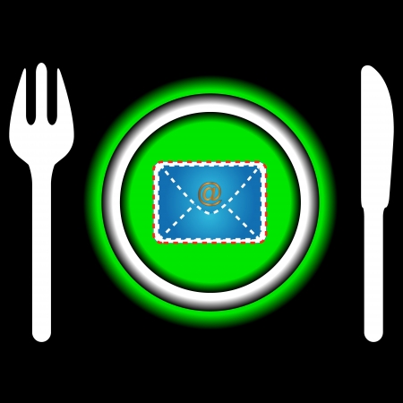 Unique a web mail icon for a stylish siteのイラスト素材