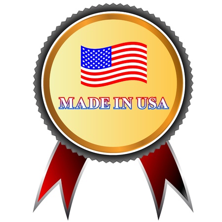Made in USA icon on a white backgroundのイラスト素材