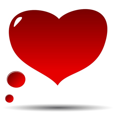 Big heart icon in the form of a cloudのイラスト素材