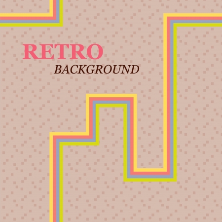 Interesting retro background with lines. Vector illustrationのイラスト素材