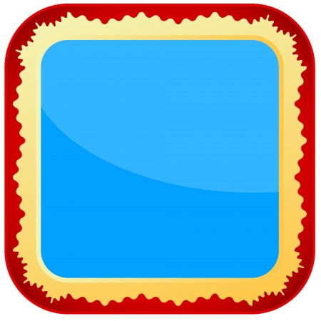 Blue web button with a red frameのイラスト素材