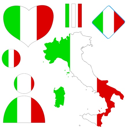 Large Italian logo set against a white backgroundのイラスト素材