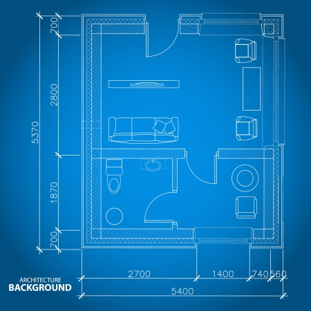 Interesting architectural background in unique style. Vector illustrationのイラスト素材