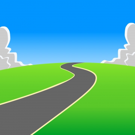 Road disappearing into the distance with a place for textのイラスト素材