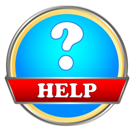 Fine help button on a white backgroundのイラスト素材