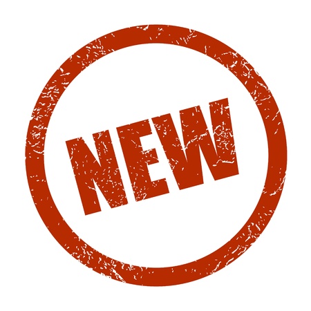 New red grunge rubber stamp  Vector illustration のイラスト素材