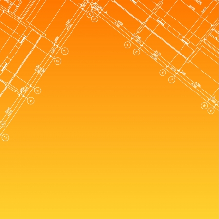 New Architectural Orange Background  Vector illustration for designのイラスト素材