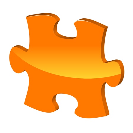 New orange puzzle 3d pie vector iconのイラスト素材