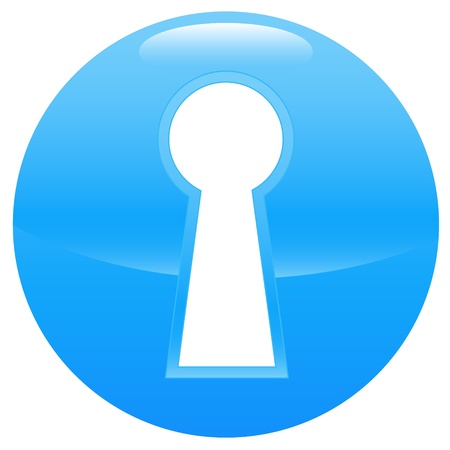 Keyhole blue icon on a white backgroundのイラスト素材