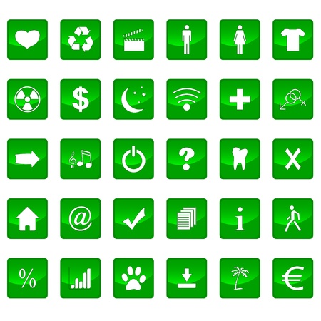 Big icons set on a white backgroundのイラスト素材